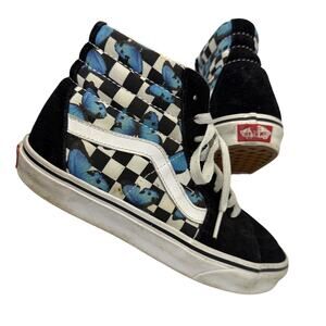 Vans Sneakers Women’s 7 Men’s 5.5 Sk8-Hi Top Blue Butterfly Skateboarding Shoes